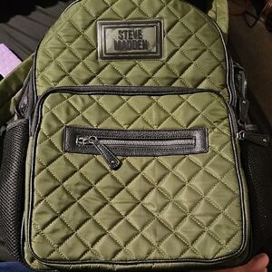 Steve Madden Green Quilted Men's Backpack